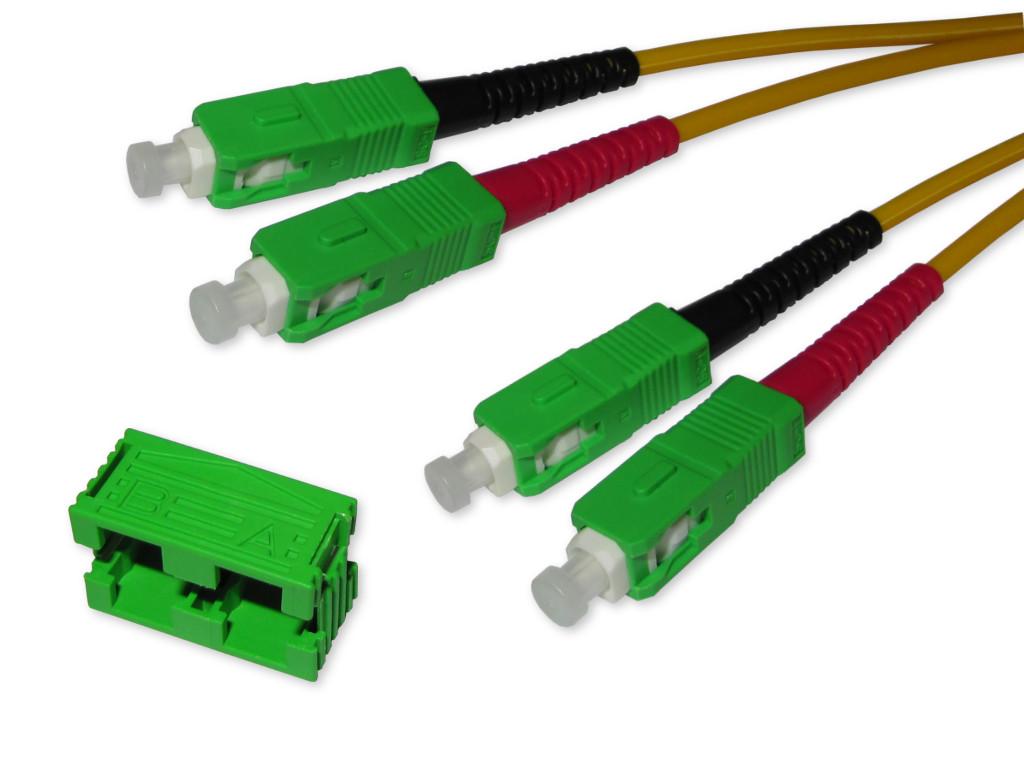 FPC-SASAD9 SC/APC 8° - SC/APC 8° duplex LWL Patchkabel 9/125µm G.657A1