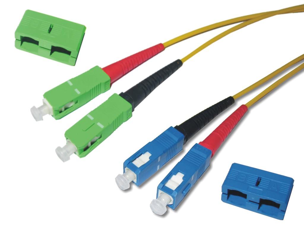 FPC-SASCD9A1 SC/APC 8° - SC/PC duplex Patchkabel 9/125µm G.657A1