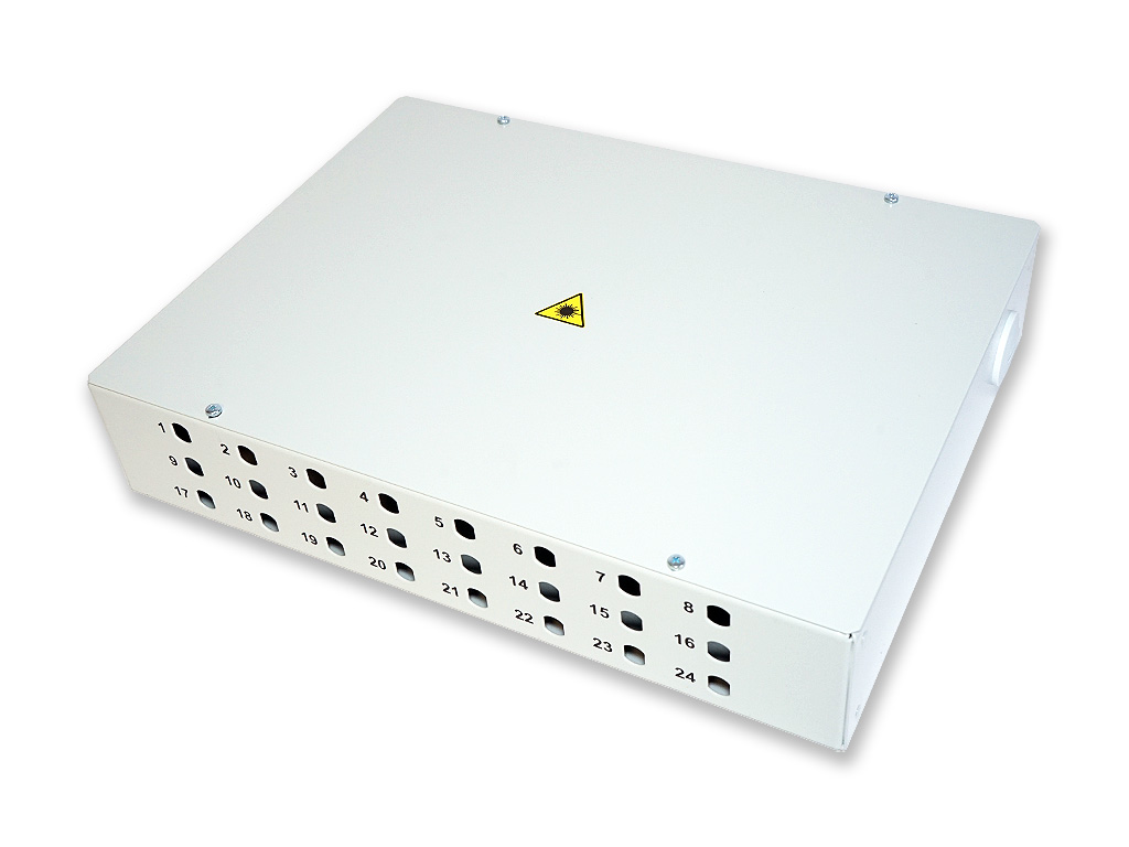LWL FTTH Wandverteiler für 24 ST Kupplungen