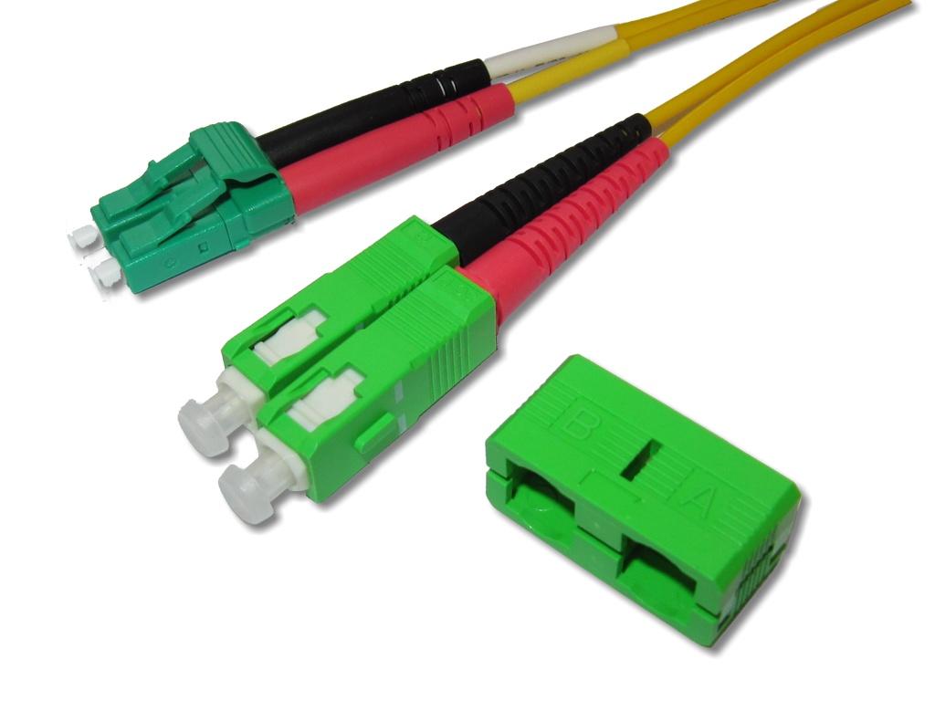 FPC-LASAD9A1-LWL-duplex-Patchkabel-LC-APC-SC-APC LC/APC 8° - SC/APC 8° duplex LWL Patchkabel 9/125µm G.657A1