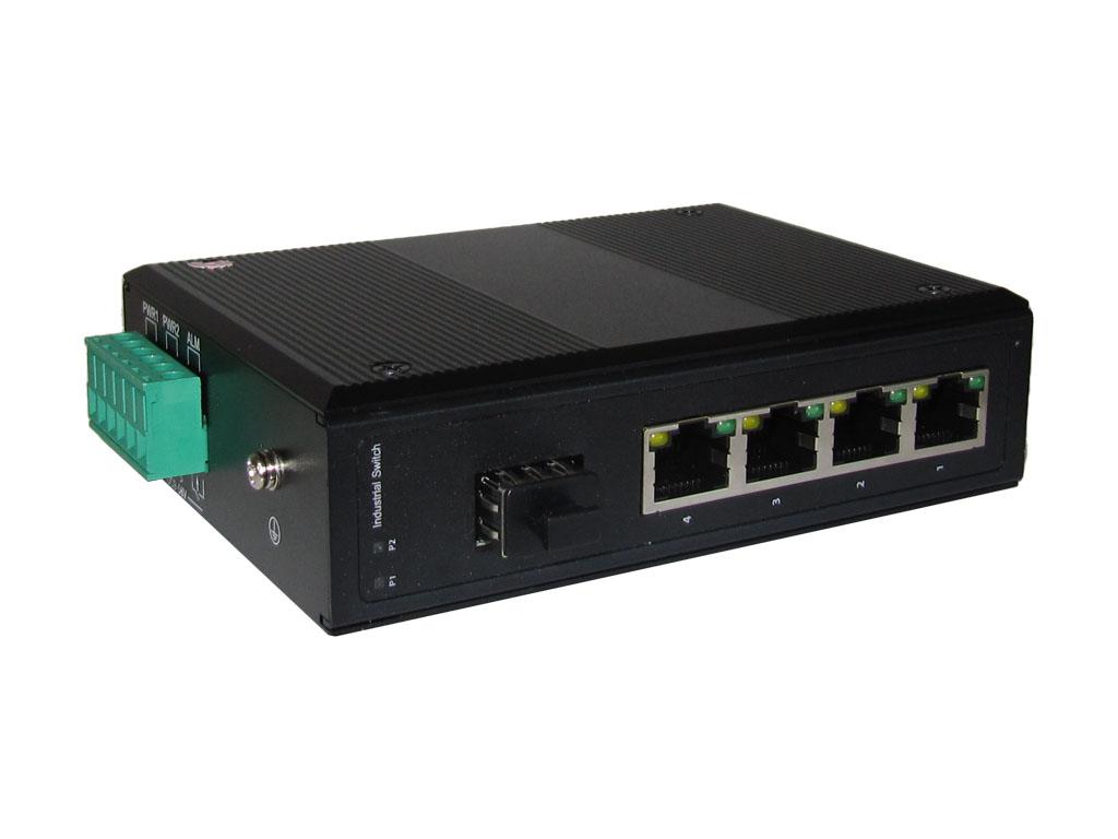 IES-AS-4T1SFP1G-industrial-ethernet-gigabit-switch-4-port-rj45-1000base-fx-sfp-unmanaged Industrial Gigabit Switch 4xRJ45(10/100/1000) + 1xSFP Ports unmanaged