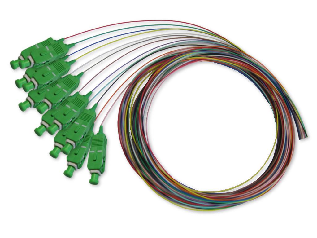 fpt-sa-9f SC/APC Pigtail singlemode 9/125µm OS2, 2m, 12 farbig