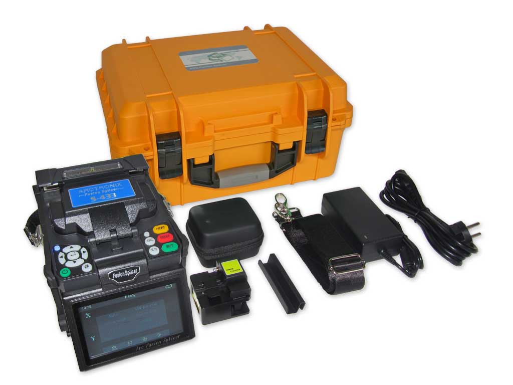 FFS-AX-S433 kompaktes LWL Glasfaser Spleissgeraet FTTH neuer Koffer