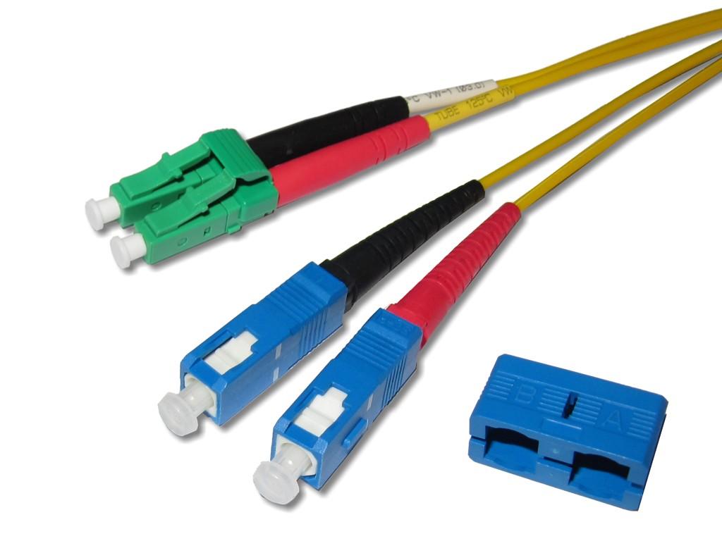 FPC-LASCd92-LC-APC-SC-duplex-Patchkabel LC/APC-SC/PC duplex LWL Patchkabel 9/125µm G.657A1