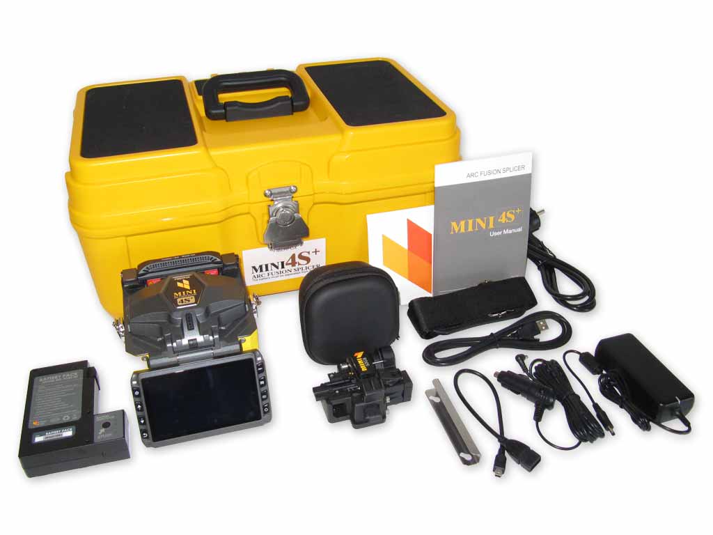 FFS-FF-MINI4SPLUS-fiberfox-mini-4s-spleissger-t-fusion-splicer-mit-cleaver-mini50gb vollautomatisches LWL Spleißgerät Fiberfox Mini 4S+ mit mini50gb  Cleaver