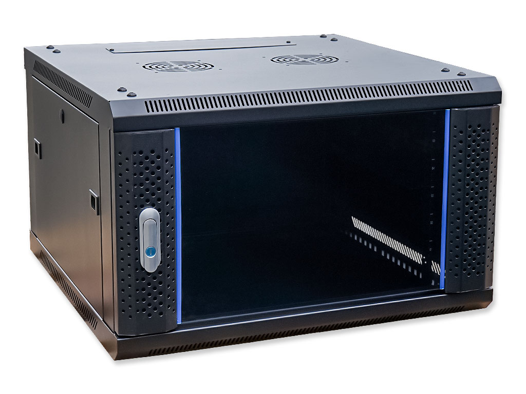 19" Wandschrank 6 HE 600mm tief schwarz