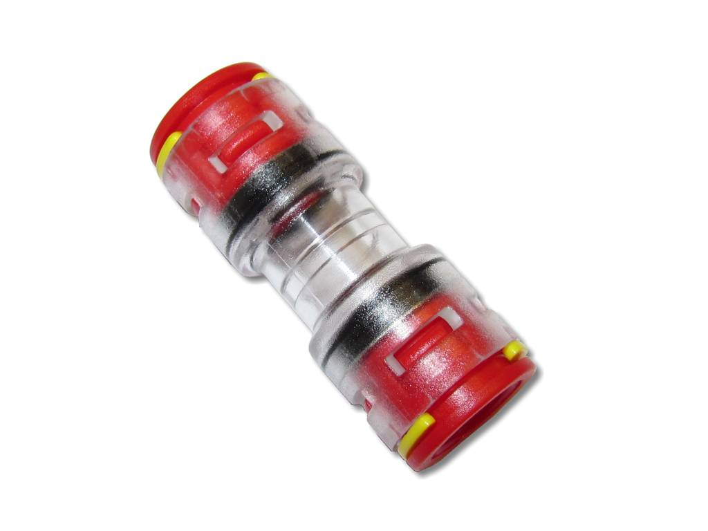FTX-MVB-12-10-12mm-Mikrorohrverbinder-Doppelsteckmuffe 10mm Mikrorohr Verbinder microduct connector innen 8 mm mit clips