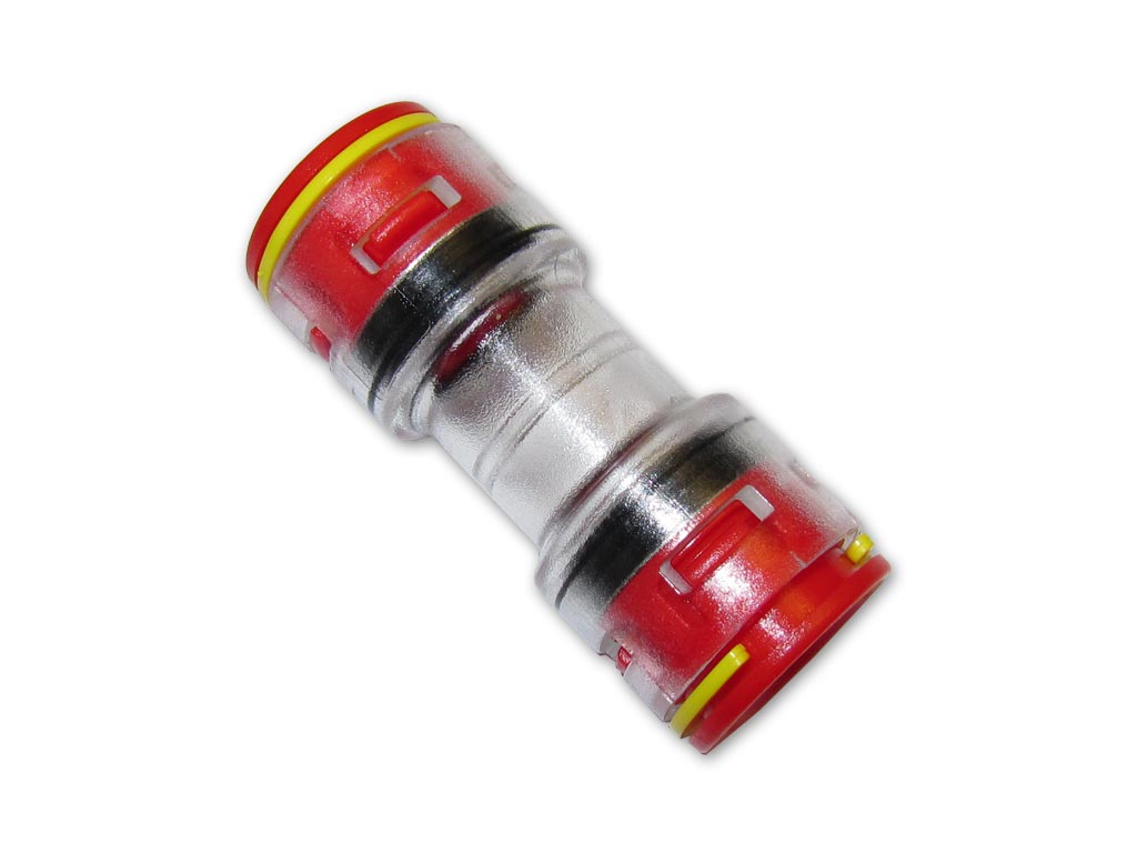 FTX-MVB-14I12-14mm-Mikrorohrverbinder-Doppelsteckmuffe 14mm Mikrorohrverbinder Doppelsteckmuffe innen 12mm mit Clips