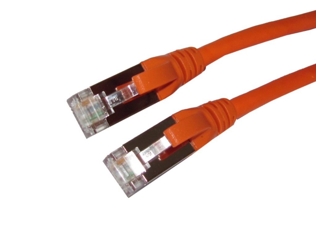 CPC-SF6A-OR-RJ45-Cat6A-patchkabel-orange RJ45 S/FTP Patchkabel Cat.6A 10 Gigabit orange