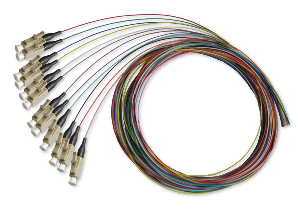fpt-lc-52f LC-Pigtail multimode 50/125µm OM2, 2m, 12 farbig