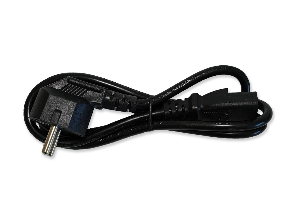  Netzkabel CEE7/7 (90°) zu IEC C13 (mit Kaltgerätestecker)