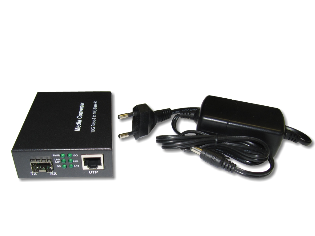 LWL Medienkonverter 10GBase-T RJ45 auf 10GBase-R für SFP+