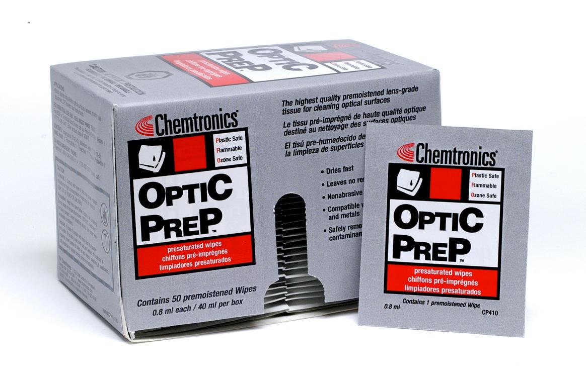 Optic Prep CP410 getränkte Reinigungstücher für Linsen und optische Oberflächen (50er Pack)