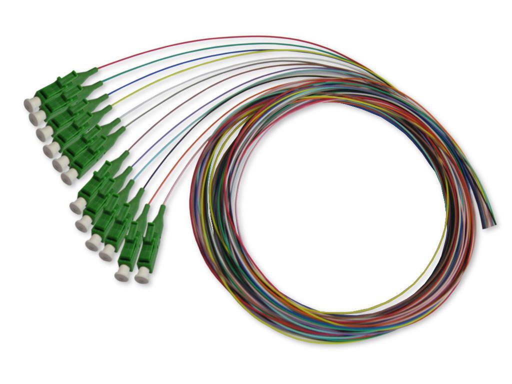 fpt-la-9f LC/APC Pigtail singlemode 9/125µm OS2, 2m, 12 farbig