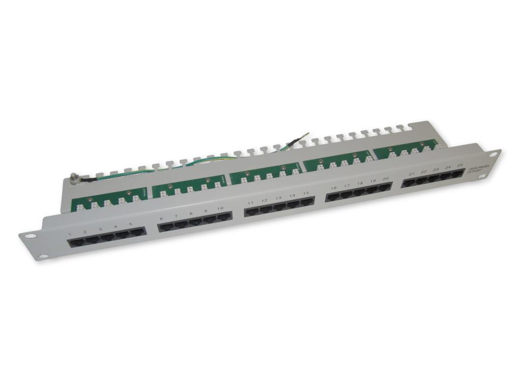 19" 25 Port ISDN Patchpanel 1 HE Panel