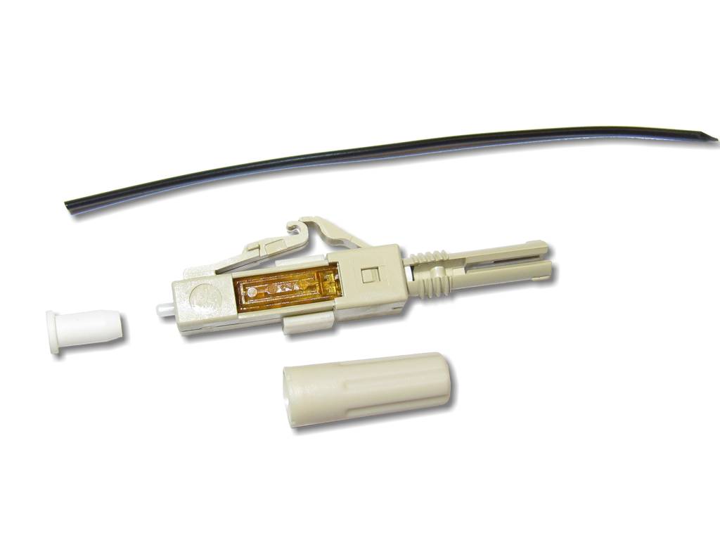 feldkonfektionierbarer LWL LC Stecker multimode für 250µm Faser oder 0,9mm Ader