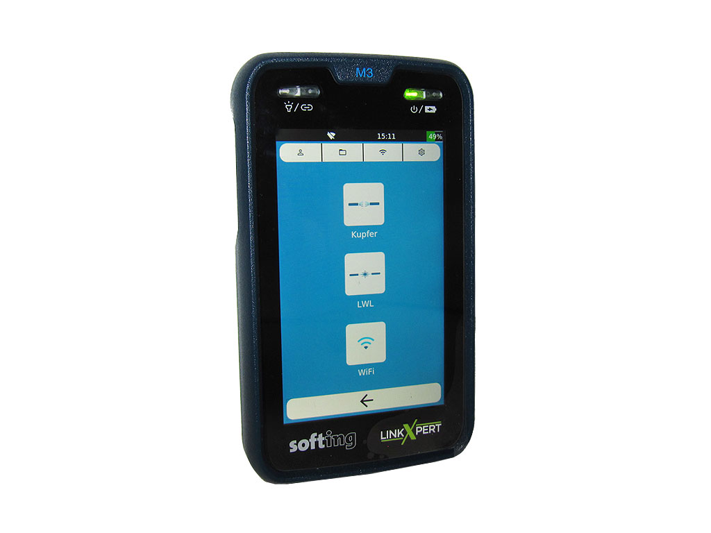 Softing LinkXpert M3 Kabeltester und Diagnose für Ethernet-Netzwerke Kupfer, Glasfaser und WLAN Softing LinkXpert M3 Kabeltester und Diagnose für Ethernet-Netzwerke Kupfer, Glasfaser und WLAN
