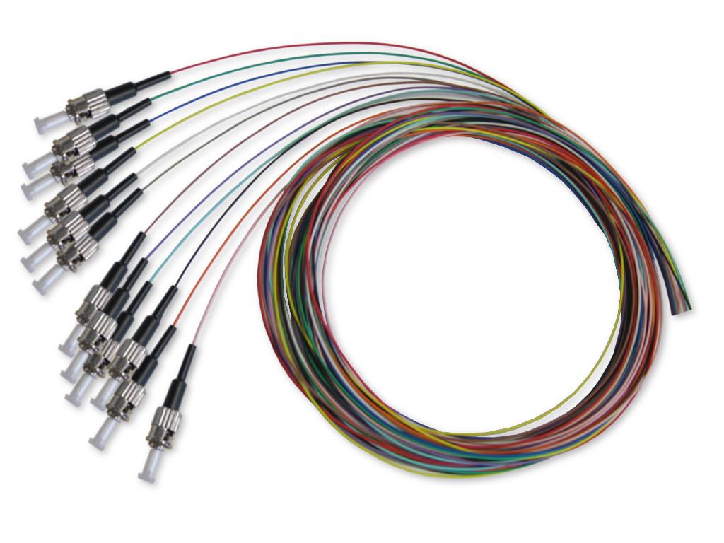 fpt-st-52f ST Pigtail multimode 62,5/125µm, 2m, 12 farbig