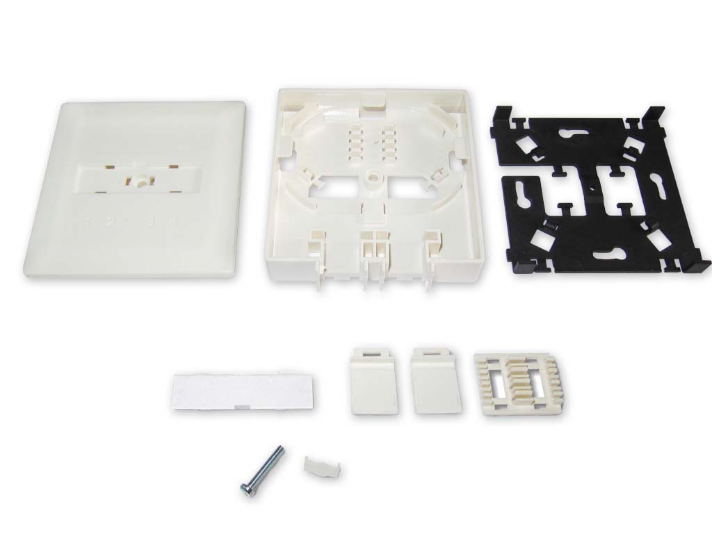 FDO-FTTH-2SCS-lwl-ftth-anschlussdose-80x80-2-sc-simplex-lc-duplex LWL FTTx Glasfaser Anschlussdose für 2x LC duplex oder SC simplex
