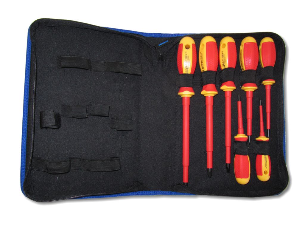 FTO-J-TK-70INS-7-Schraubenzieher-Set Jonard TK-70INS Werkzeugkit 7 Stk Schraubenzieher Kreutzschlitz + Schlitz