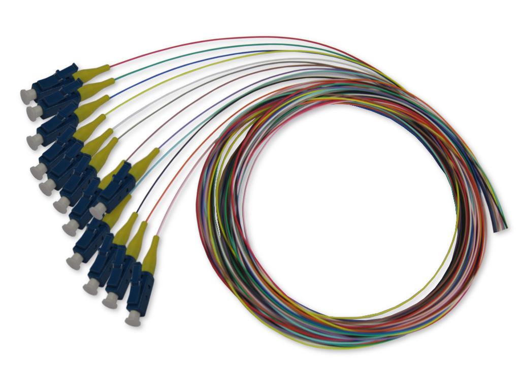 fpt-lc-9f LWL LC-Pigtail singlemode 9/125µm OS2, 2m, 12 farbig