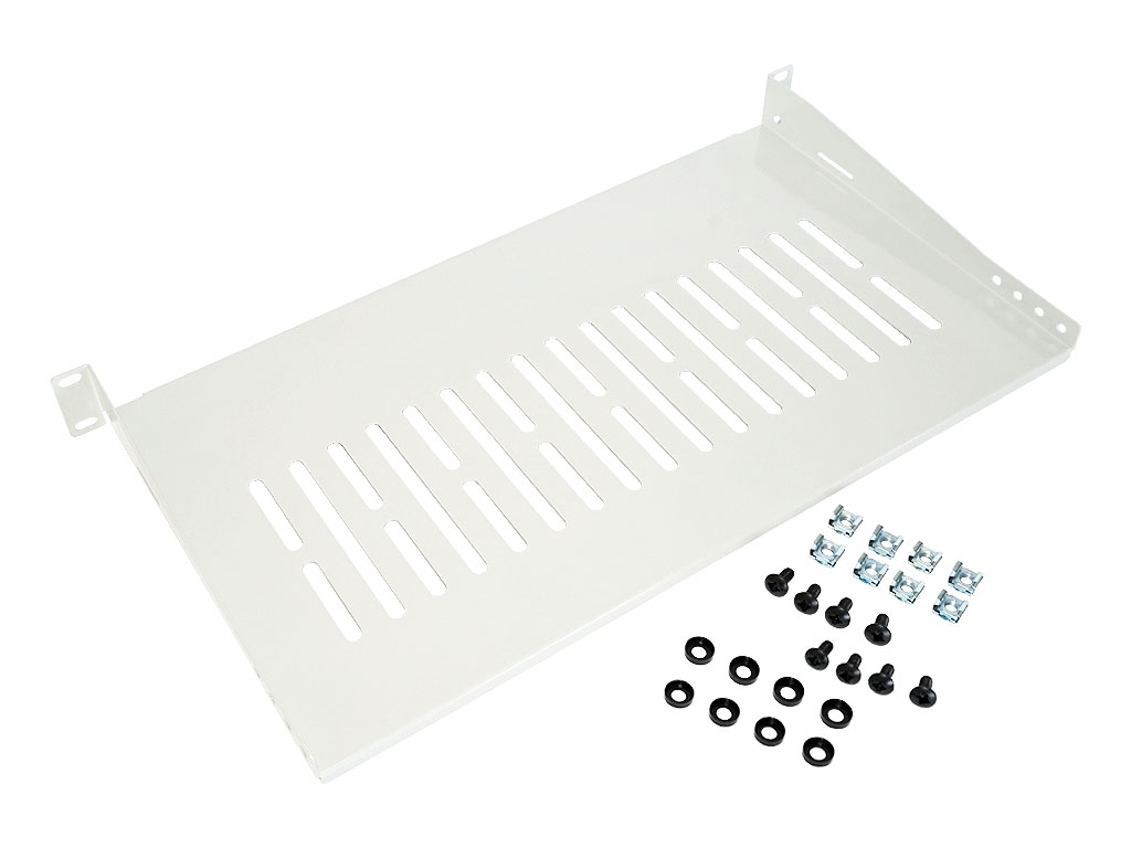 19" Fachboden fest 1HE 25cm für Wandschränke