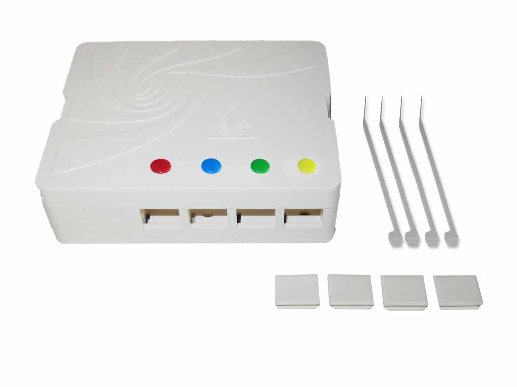 FDO-F8A-lwl-ftth-dose-4-sc-simplex-lc-duplex-unbest-ckt LWL FTTH Anschlussdose für 4x LC duplex oder 4x SC simplex unbestückt