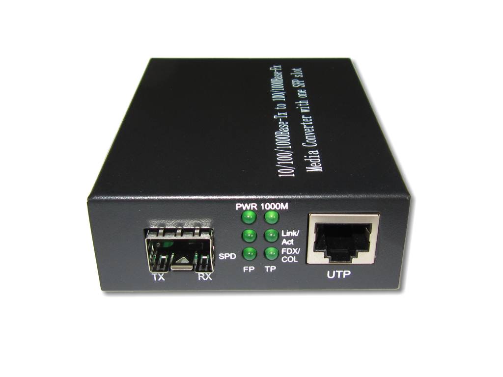 FMC-MC1GTXFX-1G-Medienkonverter-RJ45-1000Base-TX-SFP-1000Base-FX LWL Medien Konverter 10/100/1000BaseTX zu SFP 100/1000Base-FX ohne SFP Modul