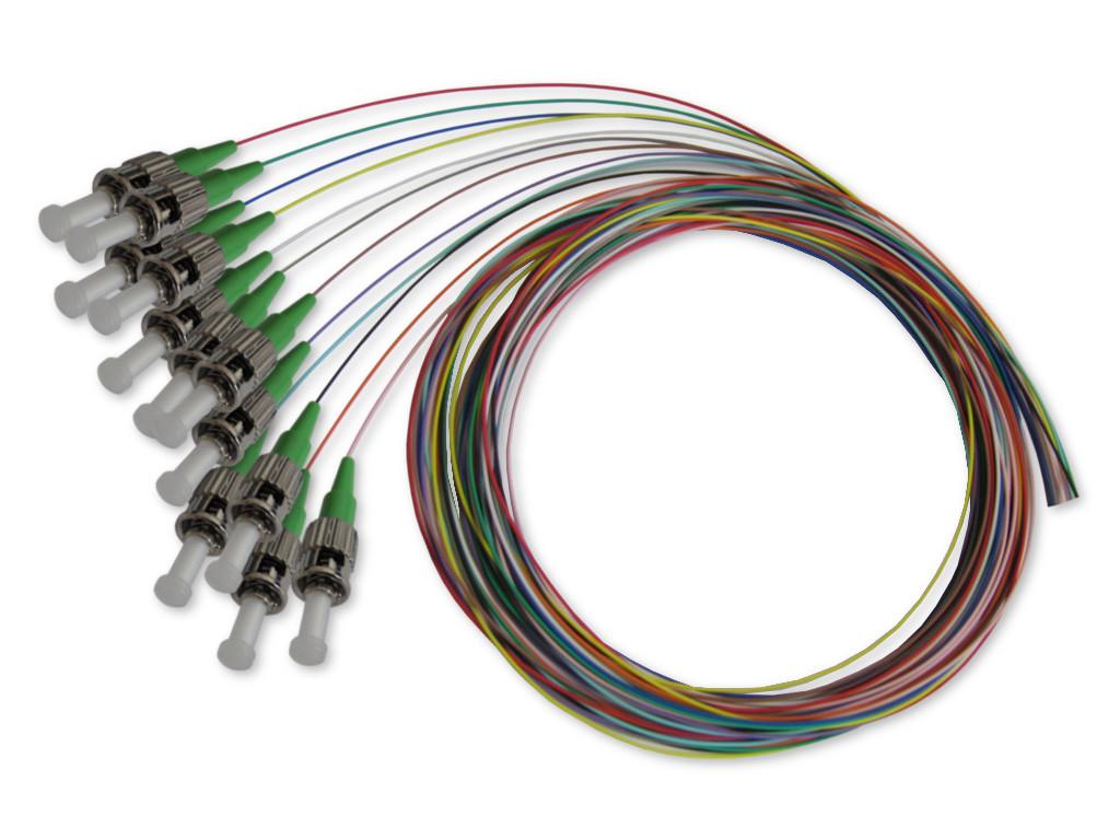 fpt-st-54f ST Pigtail multimode 50/125µm OM4, 2m, 12 farbig